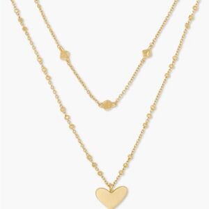 Kendra Scott Ari Heart Multi Strand Necklace in Gold (clasp sticks. See details)
